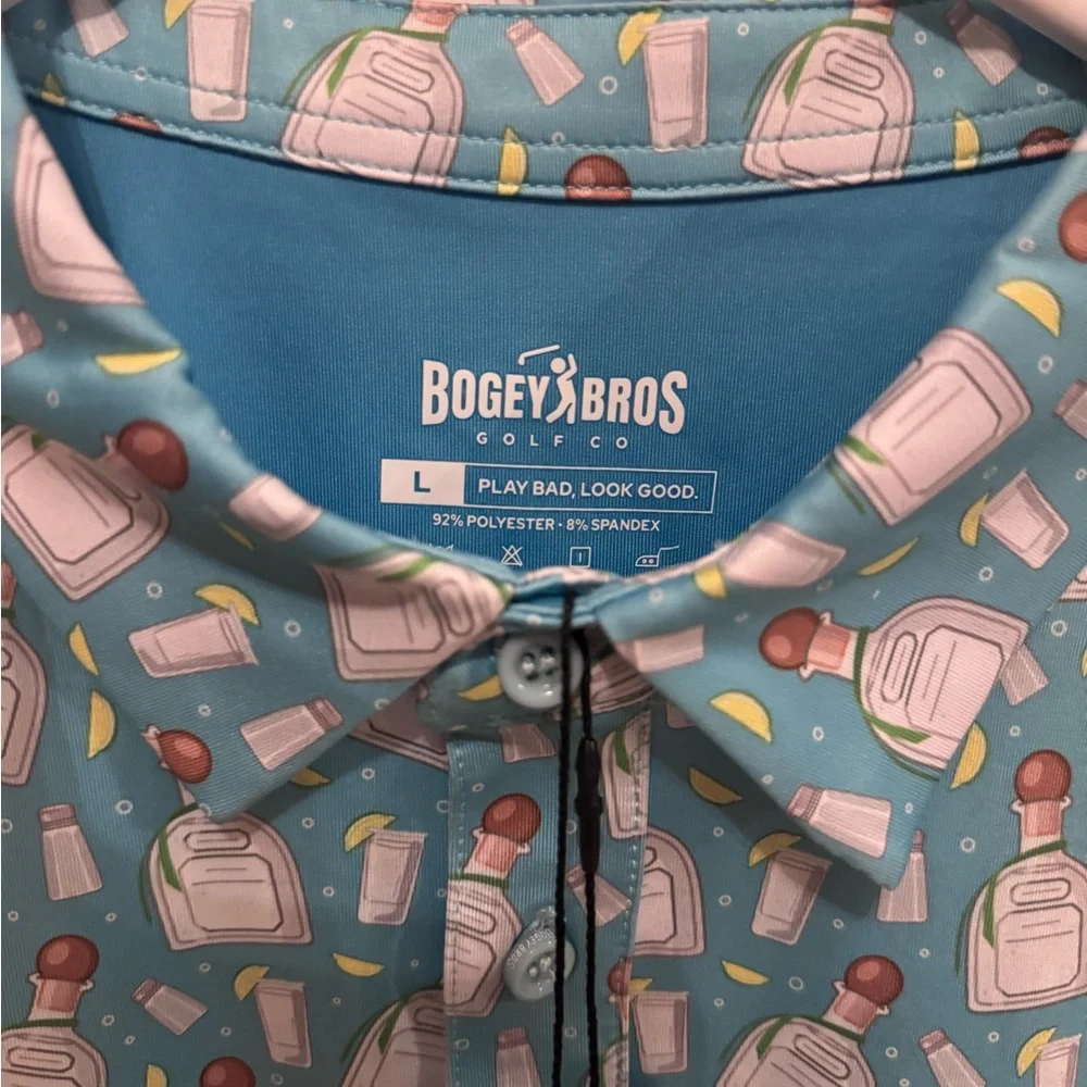 Nwt Men’s bogey bros patron golf shirt size large - Picture 5 of 7